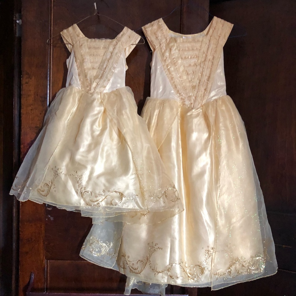 RARE Disney Store BUSTLE Belle Princess Dress costume BEAUTY AND THE BEAST